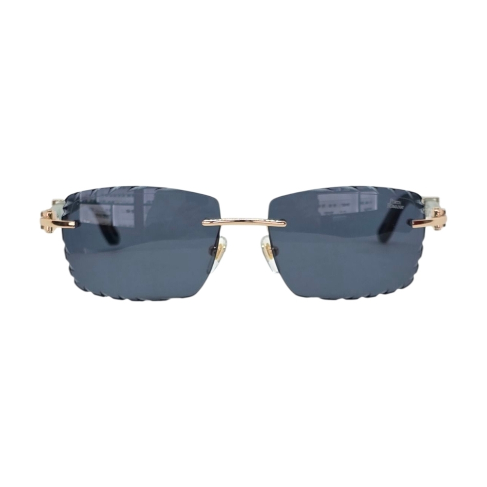 Porta Romana Sunglasses with acqyamarina color lenses and wooden temples - Picture 2 of 5